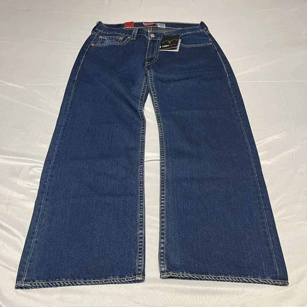 NEW Vintage Levis Type 1 Jeans Size 36x30 Y2K Wide Leg Baggy Real Loose Skater